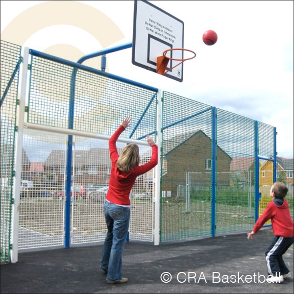Multi use outdoor steel basketball court