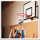 PVC Plastic & Marine Plywood Wall Mounted Basketball Hoops.