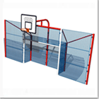 MUGA Basketball Area Steel Rebound Wall