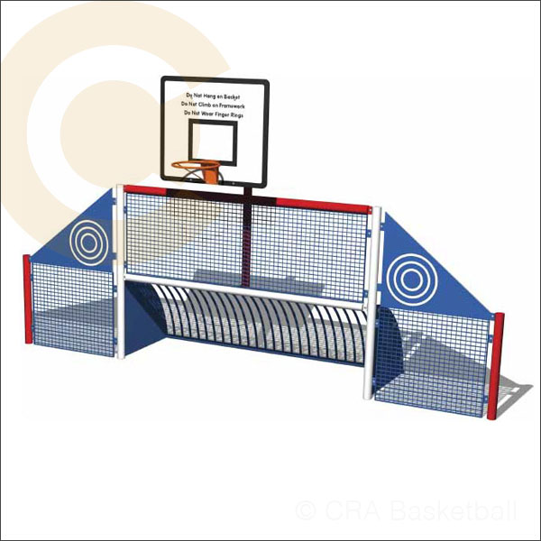 Basketball goal muga unit
