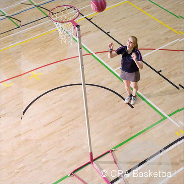 Height Adjusting Portable Steel Netball Post Height Adjusting Portable Steel Netball Post