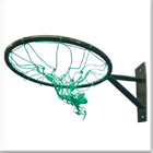 Outdoor Wall Mounted Fixed Netball RIngs.